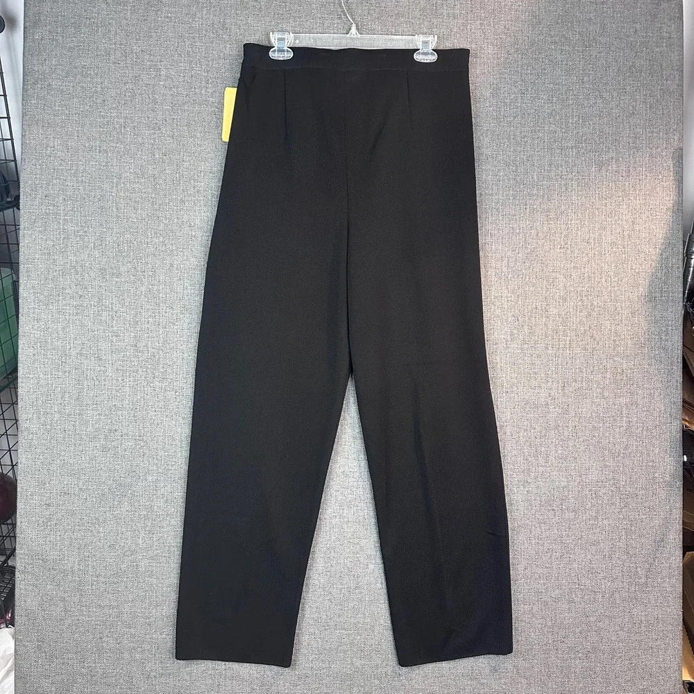 Misoook Black Wide Leg Knit Pants‎ XL Anniversary Retail $188 NWT